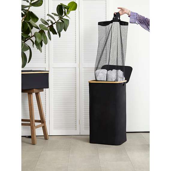 Корзина для белья Neat Tall, 41х35х74 см, черная