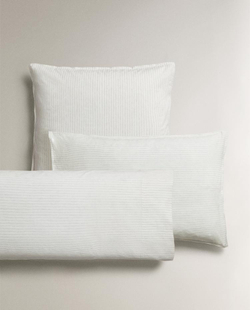 ZARA HOME НАВОЛОЧКА В ПОЛОСКУ, СЕРЫЙ