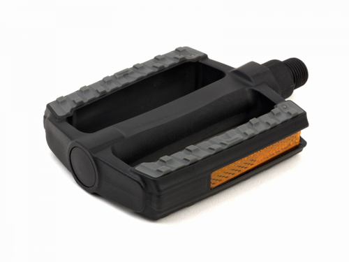 Педали пластик с накладками APD-128-Nsl EPB (engineered polymer bearing) ПОЛИМЕР. ПОДШИПНИКИ, облегч. 95x80x19мм, 322г черные AUTHOR