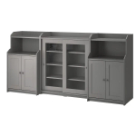 Консольный стол - IKEA HAUGA/ХАУГАИКЕА, 116х46х244 см, серый