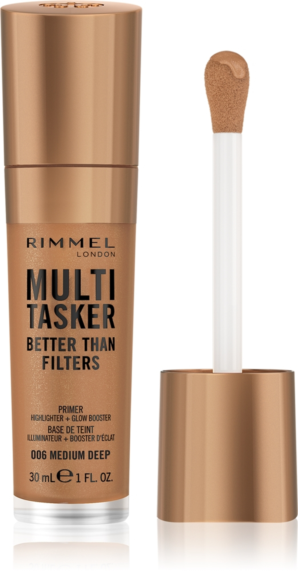 Rimmel Multi-Tasker Better Than Filters - Разглаживающая база для выравнивания тона кожи оттенок 006 Medium Deep, 30 ml