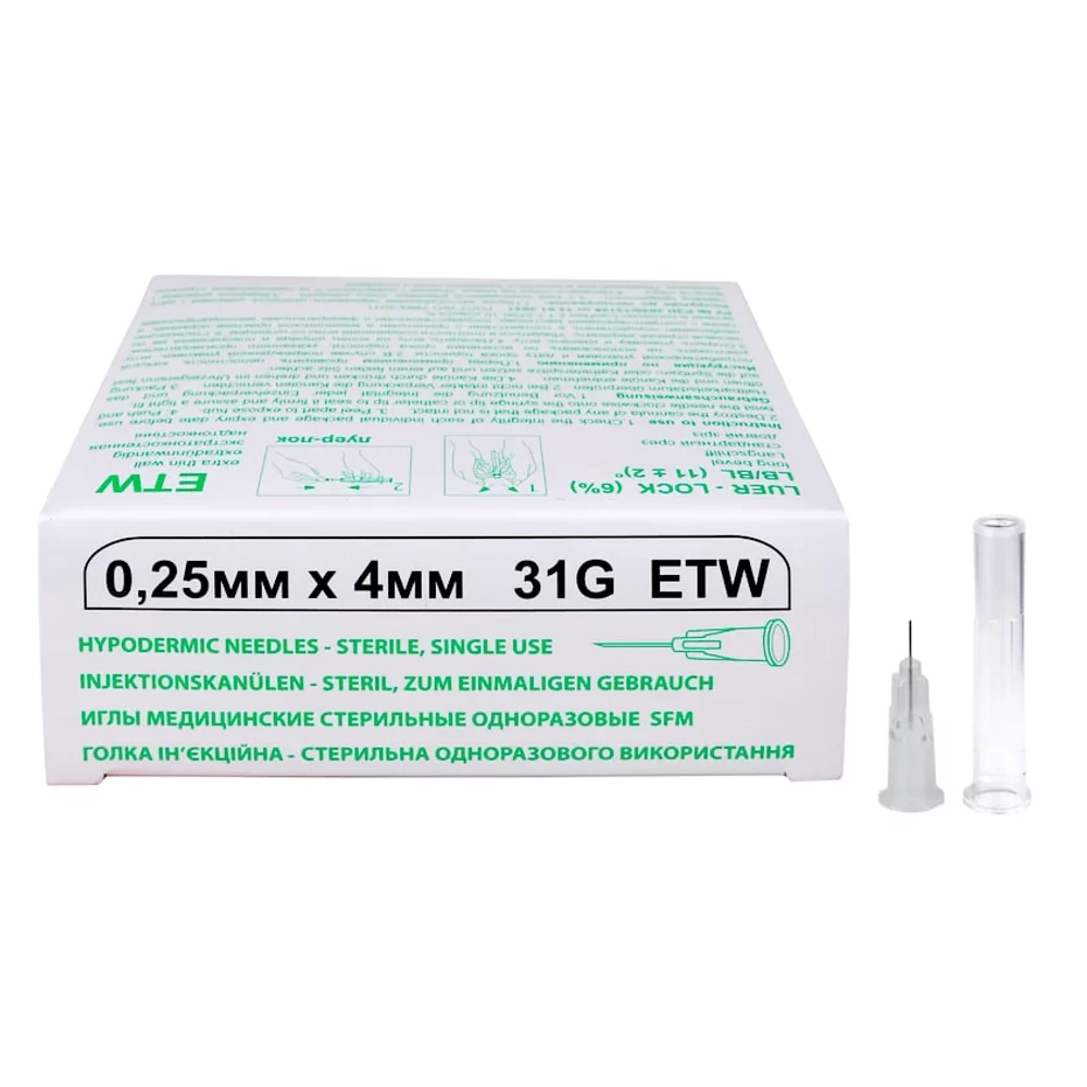 Игла для мезотерапии SFM ETW 31G 0,25 х 4 мм 50 шт