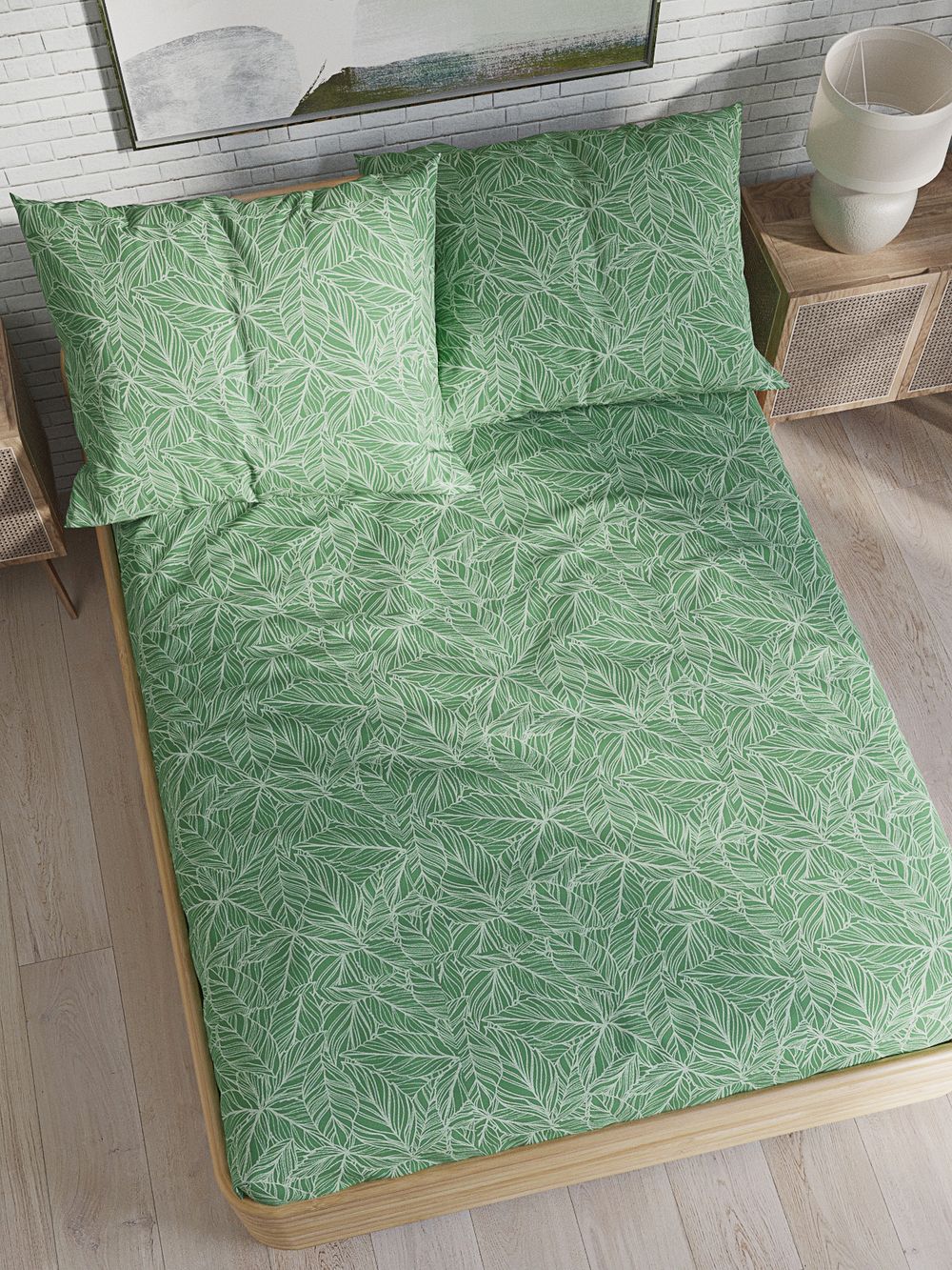 Постельное белье Сказка "Джунгли" 1,5-сп  наволочка 50х70 1шт Простынь 150х215 см Пододеяльник 145х215 см перкаль