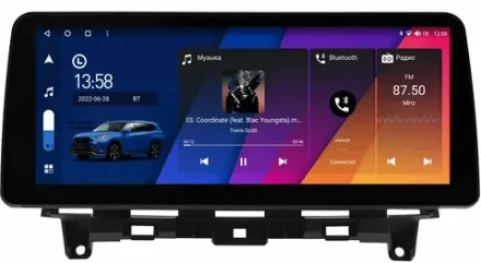 Магнитола для Honda Crosstour 2009-2013 - Canbox H-Line 0062 монитор 12.3" QLED в стиле BMW на Android 10, ТОП-процессор, CarPlay, 4G SIM-слот