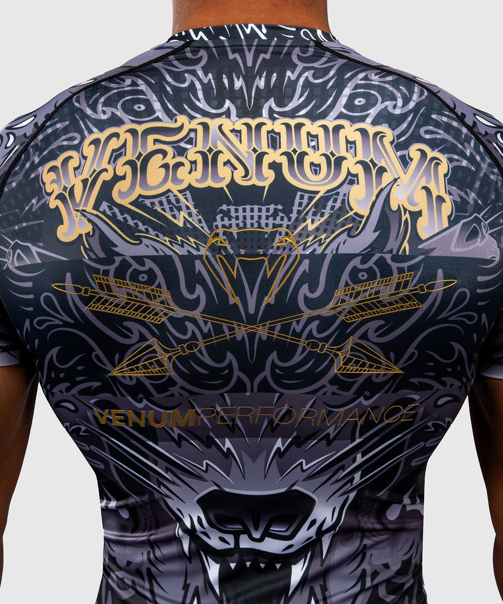 Рашгард Venum Wolf Atak Black/Grey S/S