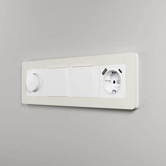 Рамка Werkel Split на 4 поста айвори/белый W0043066 4690389206092