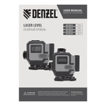 Лазерный уровень мультипризменный DLV-360-3C, 30 м, зеленый луч, Li-Ion 2,4 Aч, кейс// Denzel