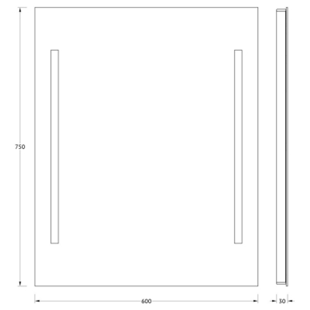 Зеркало Evoform с 2-мя встроенными LED-светильниками10,5 W 60x75 см, ИК-выключатель