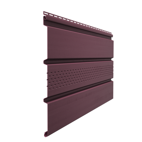 Софит с центральной перфорацией для сайдинга Деке Премиум Красное вино