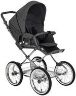 Детская коляска Roan Bass Next Classic d14 3 в 1 с автокреслом Avionaut Silver Black RCL253/1 Steel Grey