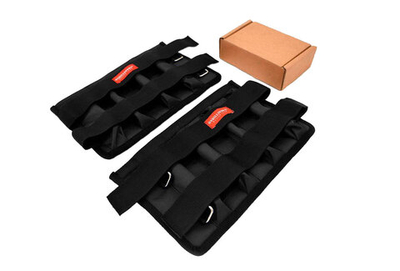 Утяжелители для ног и рук 2x2 кг, черный (металл, 8x500 г)