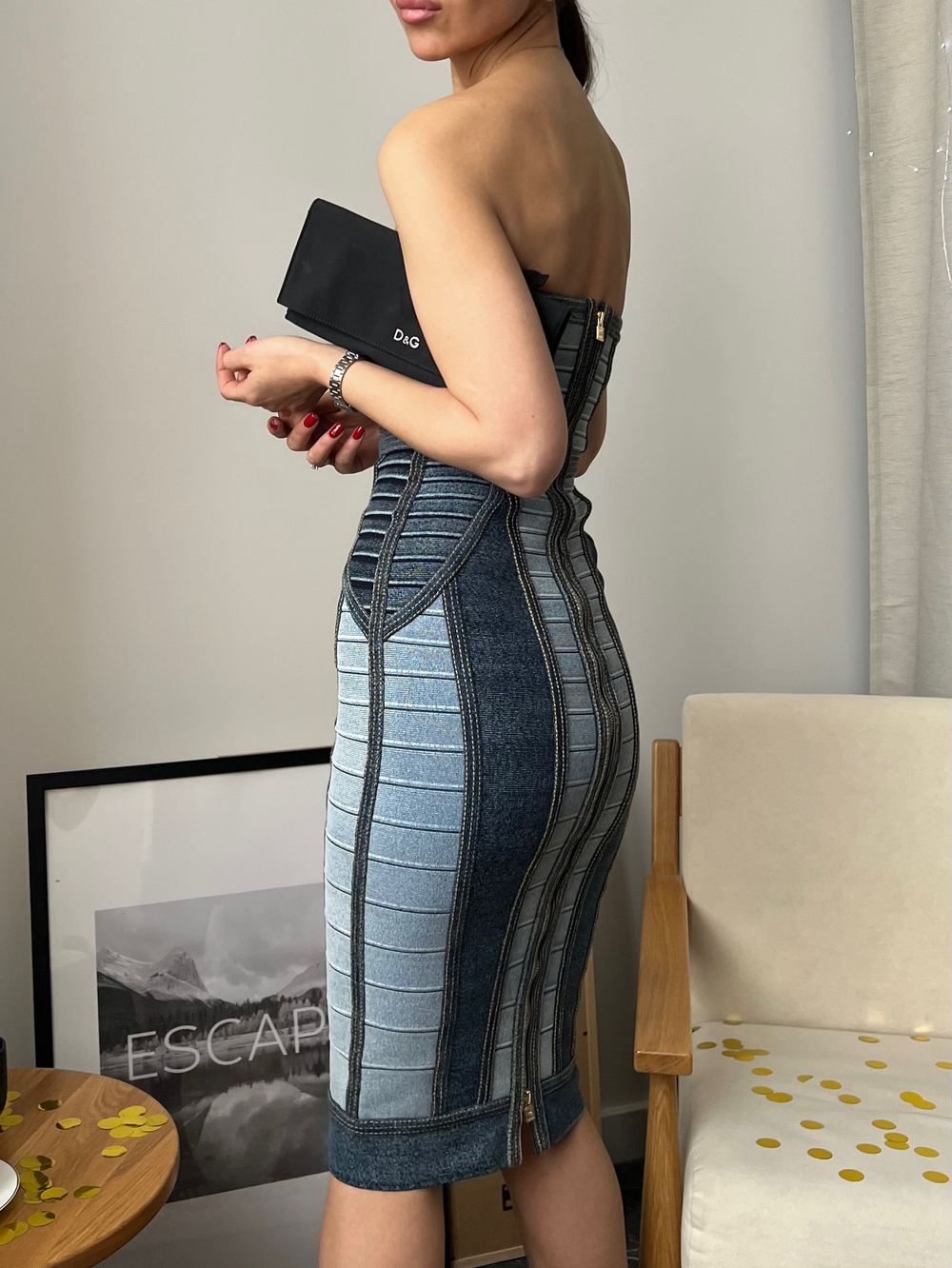 Хлопковое платье Herve Leger