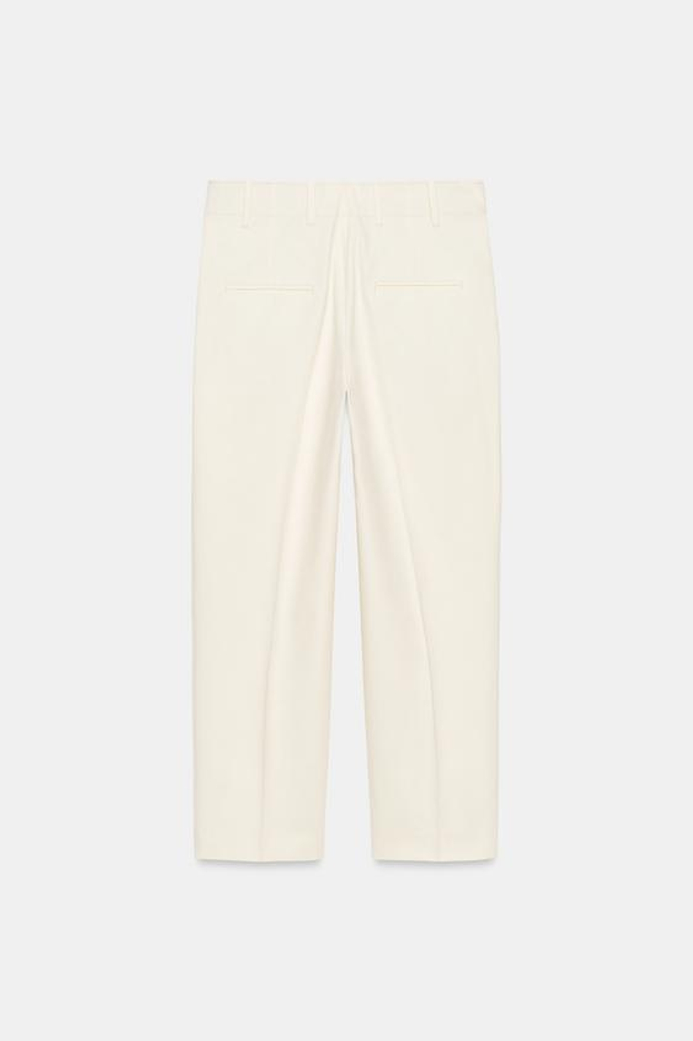 ZARA УКОРОЧЕННЫЕ БРЮКИ — ZW COLLECTION, ЭКРЮ