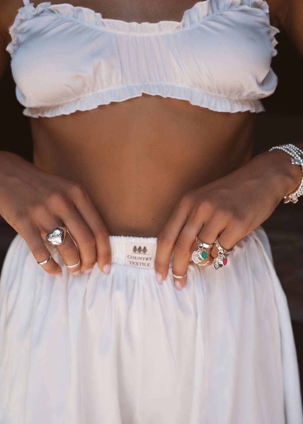 Кольцо «Хати Трио» с лазурной эмалью