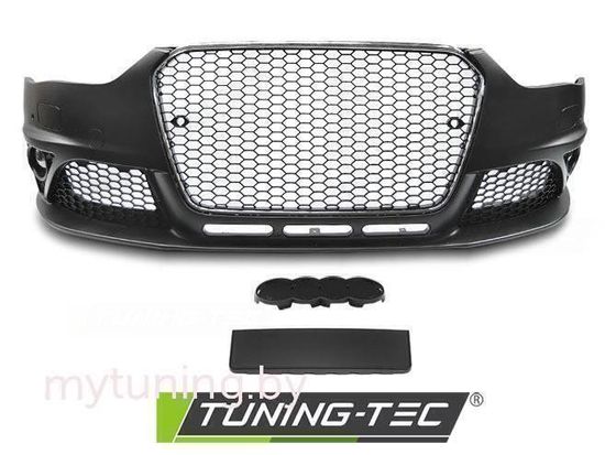 Бампер передний RS STYLE CHROME BLACK для Audi A4 B8