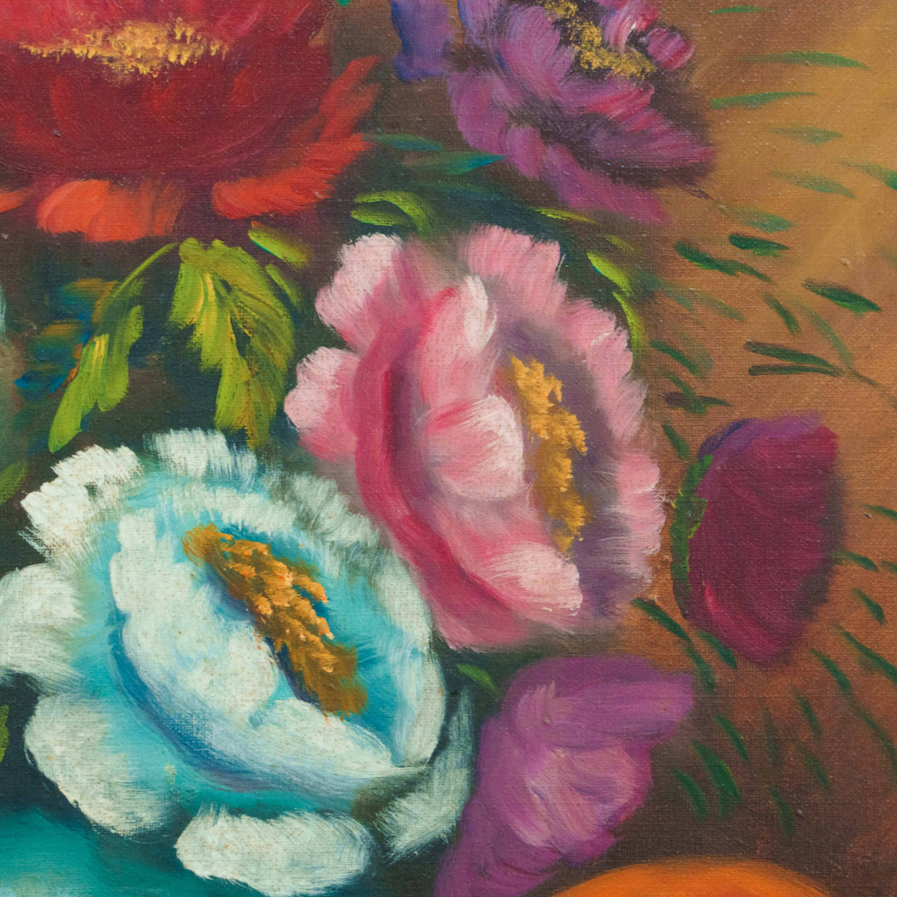 Натюрморт с цветами и фруктами