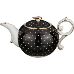 ЧАЙНИК LEFARD "ЧЕРНЫЙ В ГОРОШЕК" 250 МЛ (КОР=36ШТ.)