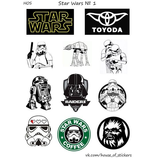 Стикерлист Star Wars #1