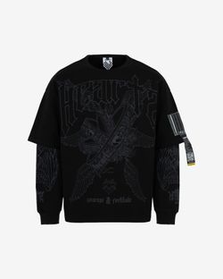 Лонгслив Courage & Fortitude Layered Kimono Blackout