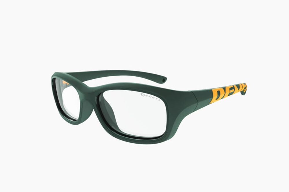 Спортивные очки с диоптриями Demetz Softness R / Matte Green / Yellow 48-15 Colorless Cat.0