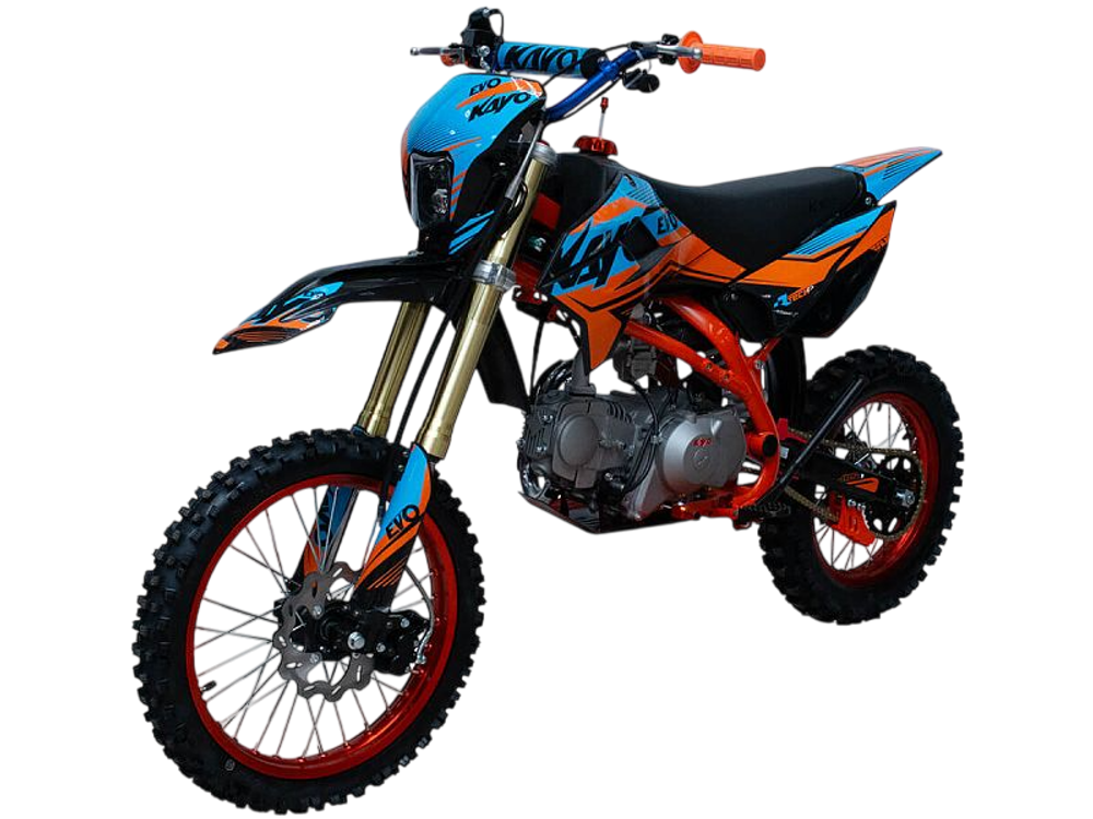 Питбайк KAYO EVOLUTION K125EM 17/14 KRZ (механ. сцепл., эл.стартер 2024 г.)