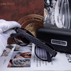 Солнцезащитные очки Stefano Ricci со вставками питона