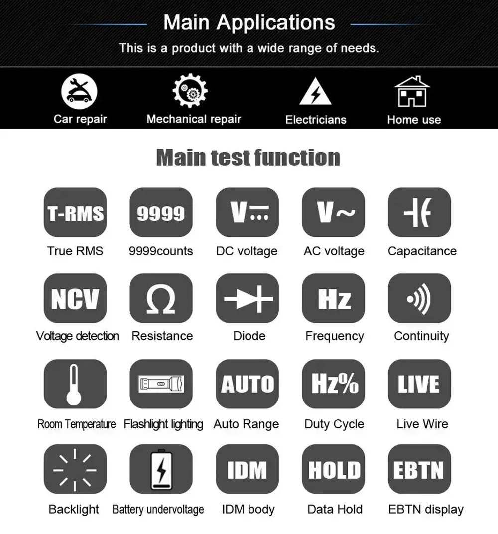BSIDE S11 9999 Умный цифровой мультиметр