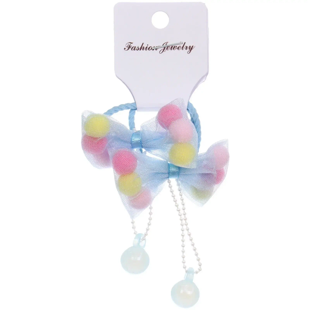 Резинки для волос детские 2шт «КОНФЕТКИ», шарики, микс 5 цветов, d-3см