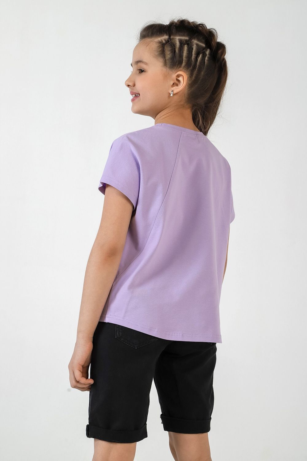 Фуфайка (футболка) для девочки Гретта-1 Виотекс ЛИЛОВЫЙ