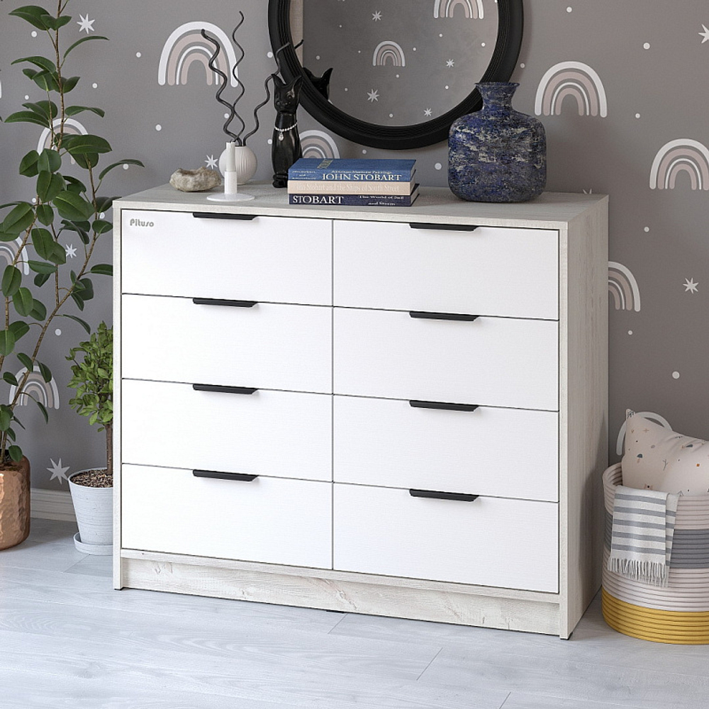 Комод Pituso Kids Optimum ЛДСП Сосна касцина-белый премиум
