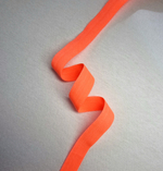 Бейка эластичная матовая красно-оранжевая 15 мм (Pantone 805 U)