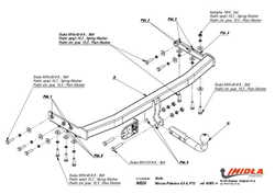 Фаркоп IMIOLA N.024 Nissan Primera хетчбек/седан 2003-2008(паспорт и сертификат в комплекте)(без электрики)