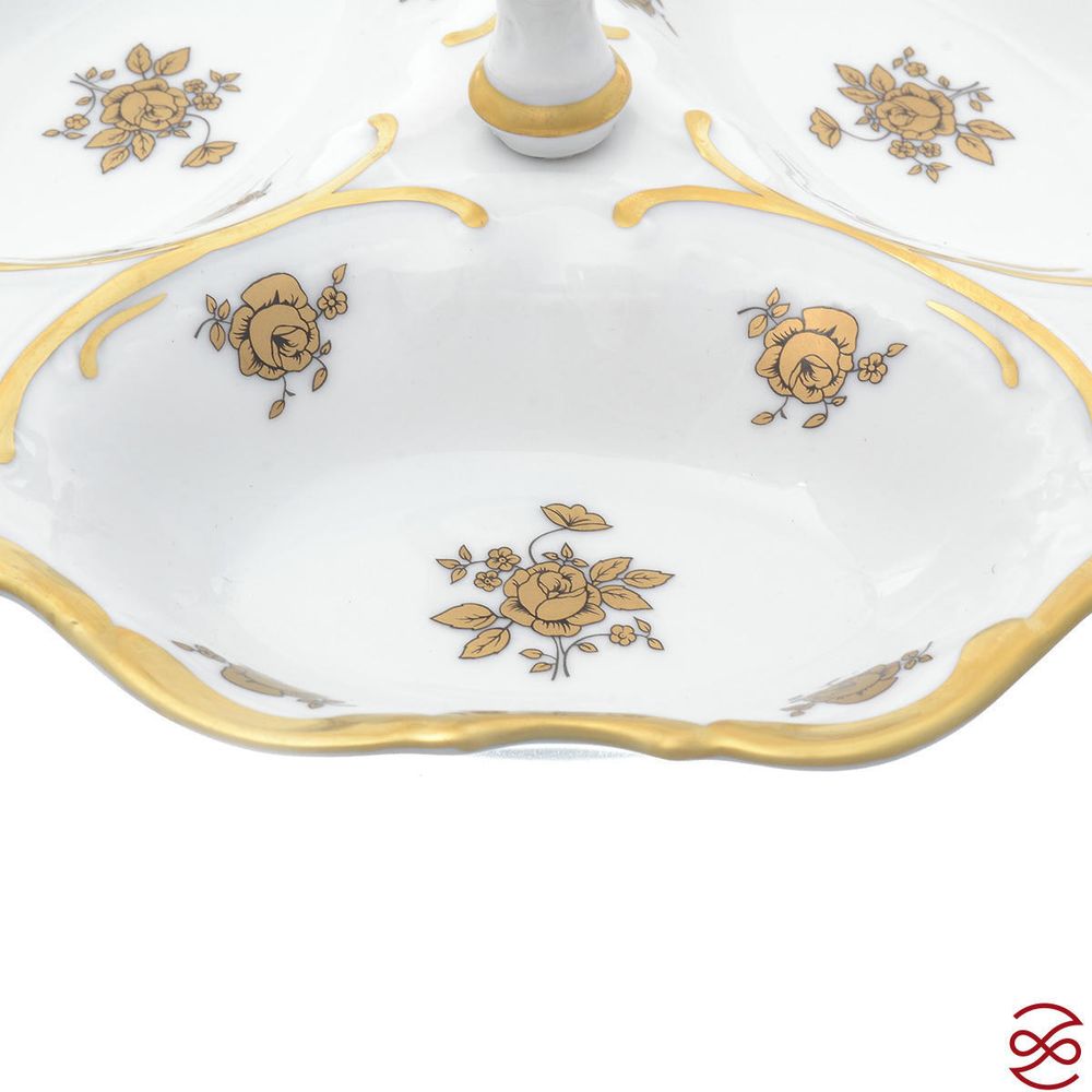 Менажница Queen's Crown Золотая роза 19 см