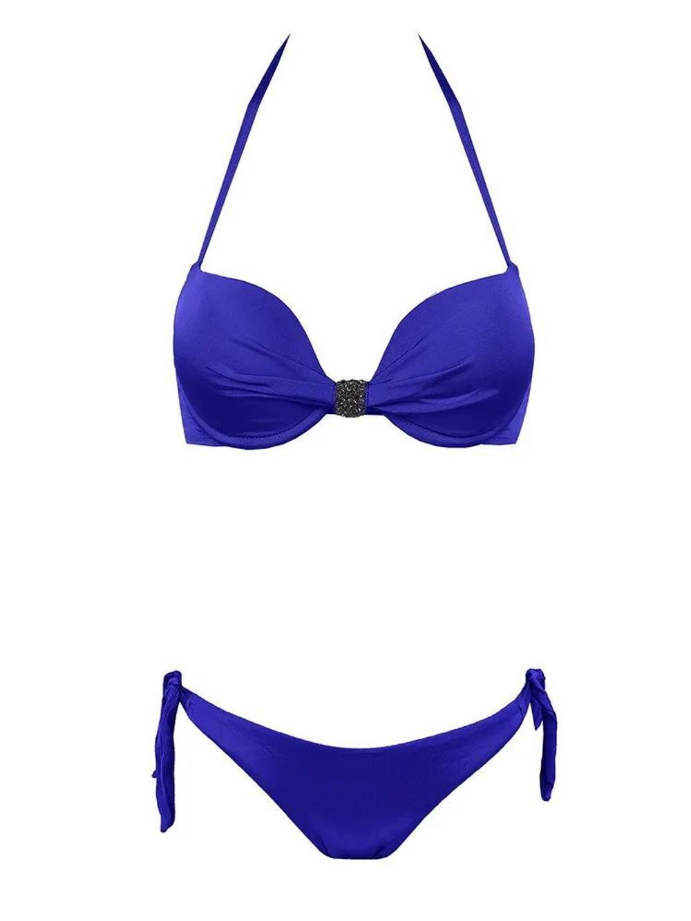 Раздельный однотонный пуш-ап купальник (Размер: B/L) (Цвет: бордовый)