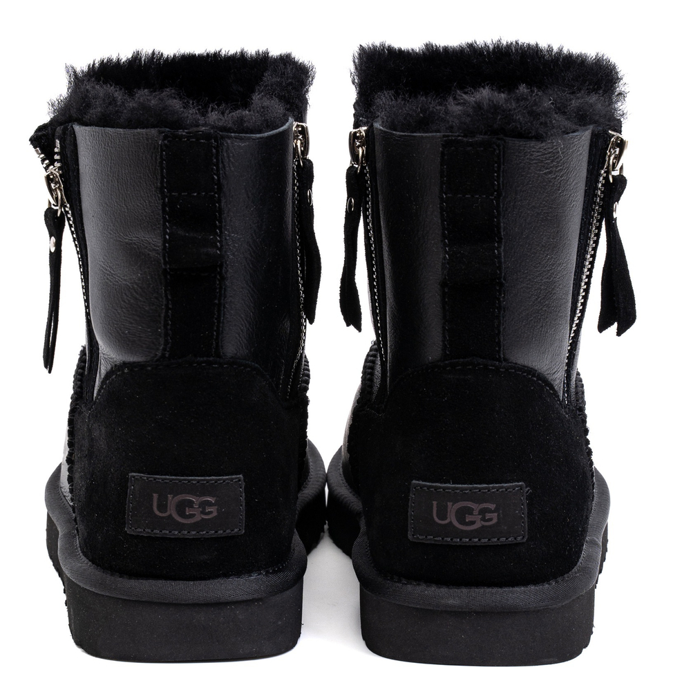 UGG Mens Classic Mini Double Zip Metallic Black