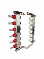 Коллекторная группа с расходомерами САРМАТ 1"x3/4" 6 вых. нерж SS2000 (CN)