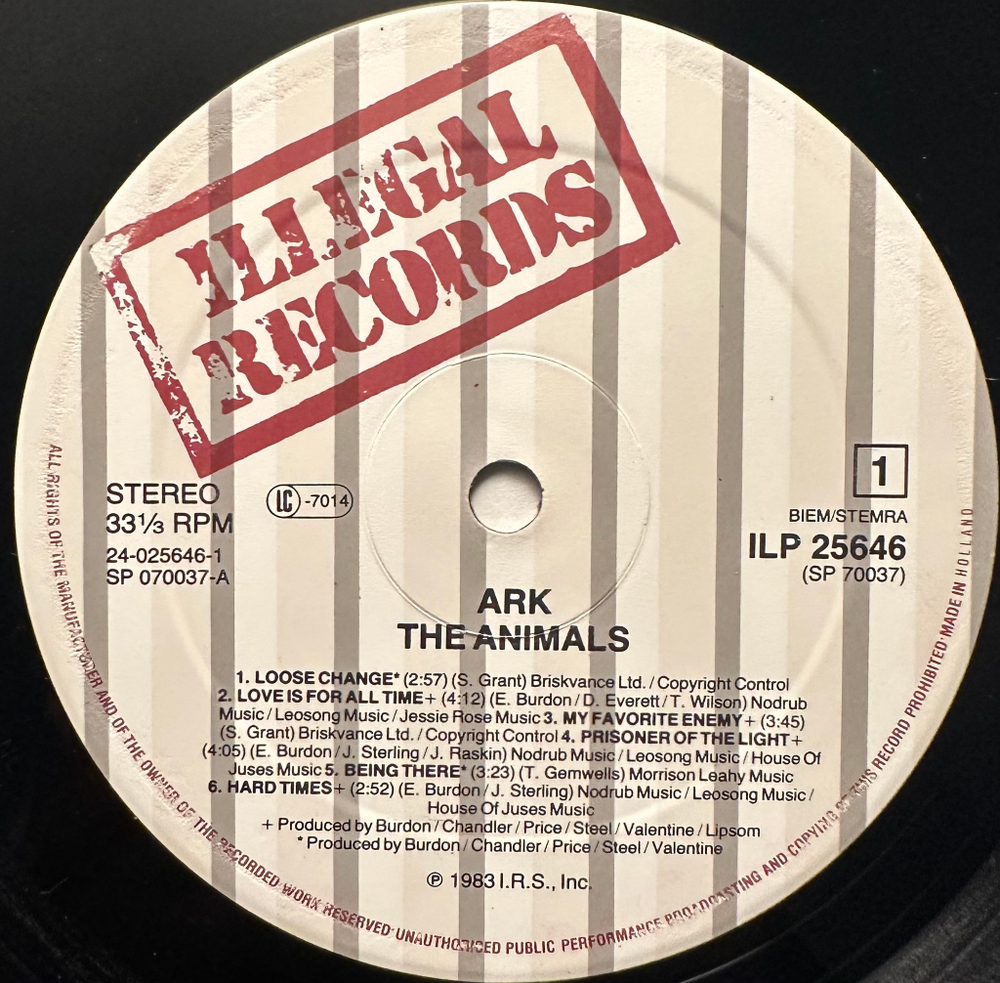 The Animals - Ark (Голландия 1983г.)