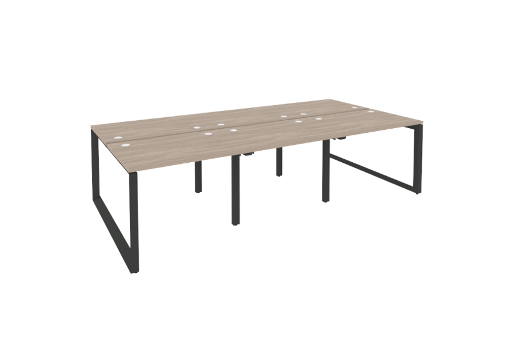 Рабочая станция на О-образном металлическом каркасе 6 мест 1635 Onix