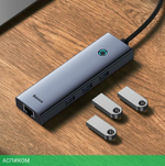 USB-хаб Baseus BS-OH109 Space Grey (B0005280A813-01)