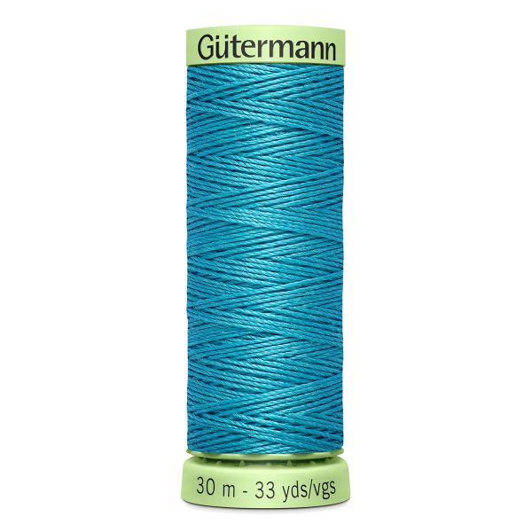 Нитки отделочные Gutermann Top Stitch 30 (30 метров), 5 кат. | 332 насыщенный бирюзовый
