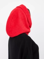 Капор зимний вязаный капюшон на флисе