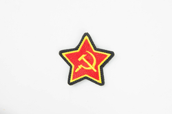 Шеврон Красная звезда (серп и молот) вышивка