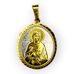Нательная именная икона святая Валентина с позолотой