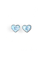 Серьги "Love crystal big blue" Silver