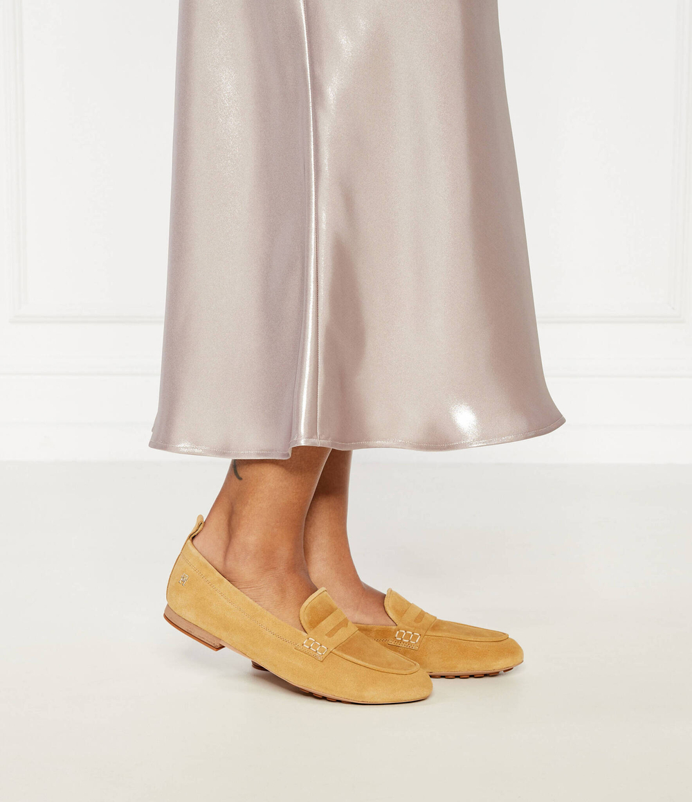 Кожаные мокасины Tommy Hilfiger - горчичный(FW0FW07714)