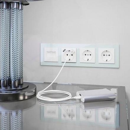 Рамка на 4 поста натуральное стекло