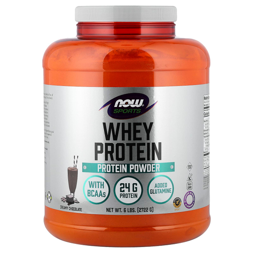 NOW Foods, Сывороточный протеин, сливочный шоколад, 2722 г (6 фунтов)