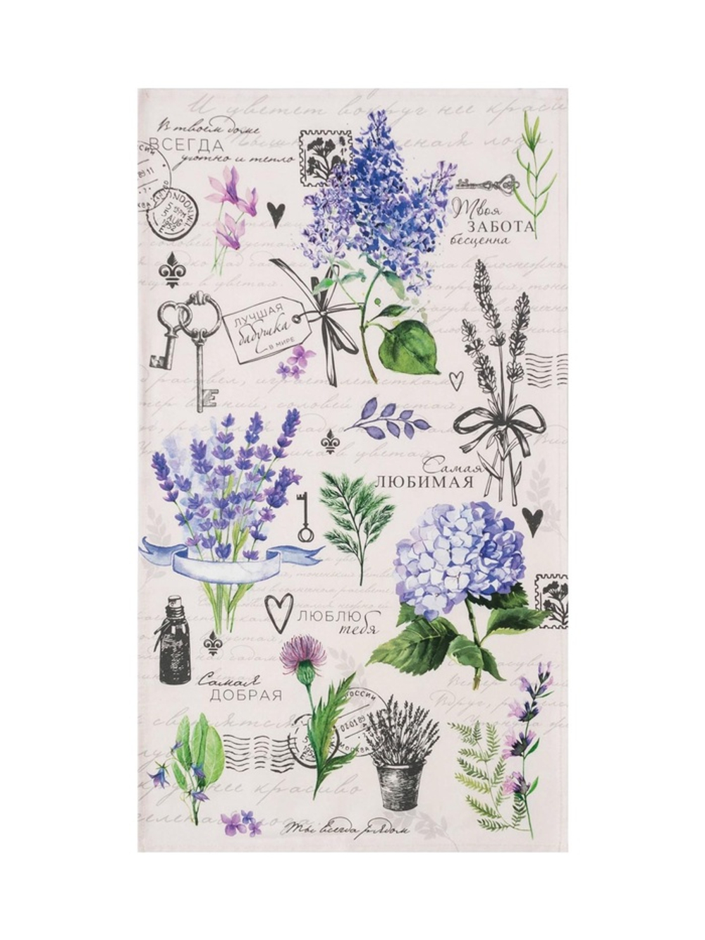 Кухонное полотенце «Этель. Любимая бабушка», 40×73 см, 100% хлопок, саржа 190 г/м²