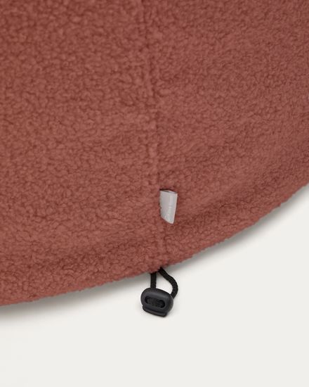 Чехол на пуф Kaeli из терракотового букле Ø 43 см