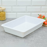 Лоток прямоугольный 5,5л 410*270*77мм, цвет мраморный, №9